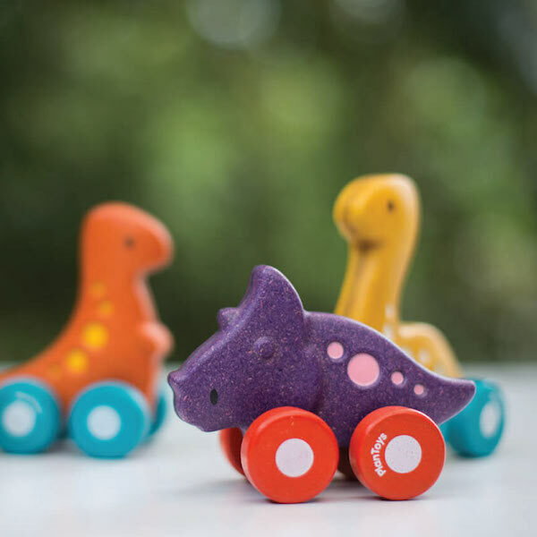 Plan Toys | 5690 | Carro Dino de madeira - Trio
