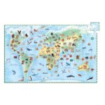 Djeco | 07420 | Puzzle de Observação Animais do Mundo | 100 peças